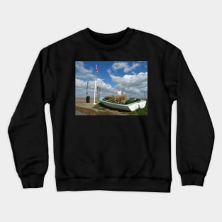 Boat at East Cowes Esplanade, Isle of Wight Crewneck Sweatshirt